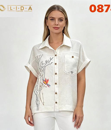Рубашка Lida 087 white - делук