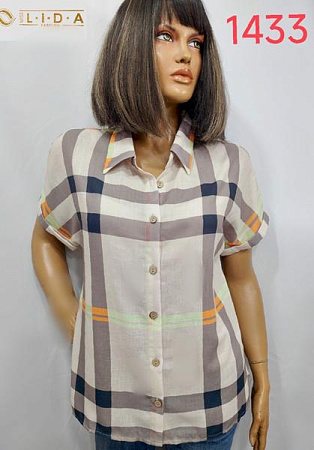 Рубашка Lida 1433 beige - делук