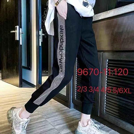 Штаны Спорт Kenalin 9671-11 black - делук