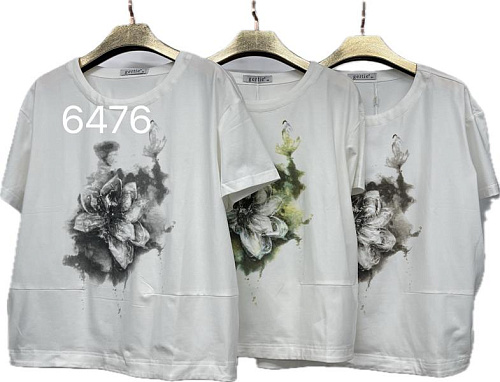 Футболка Style Nadezhda 6467 white-grey - делук