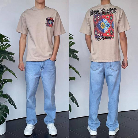Футболка I8Denim 90555 beige - делук