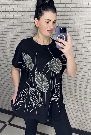 Футболка Levisha 25009 black - делук