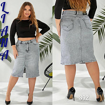 Юбка Liana Denim 392 l.grey - делук