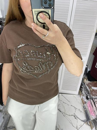 Футболка Karon 8206 beige - делук