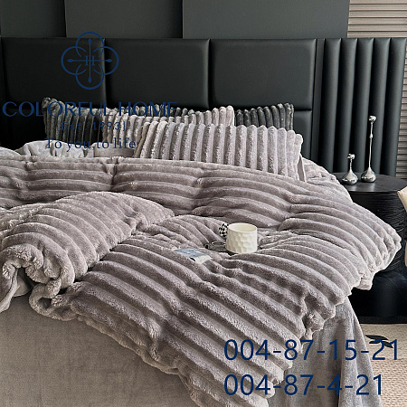 Постіль велюрова Шарпей 4 см 004-87-4-21 grey - делук