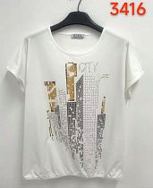 Футболка Lida 3416 white - делук