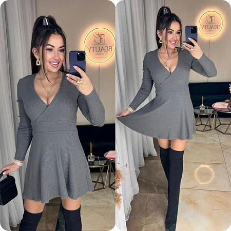 Платье Arina 8063 d.grey Платье Arina 8063 d.grey - делук