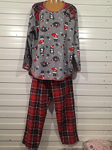 Пижама Akvarel A163 grey-red - делук