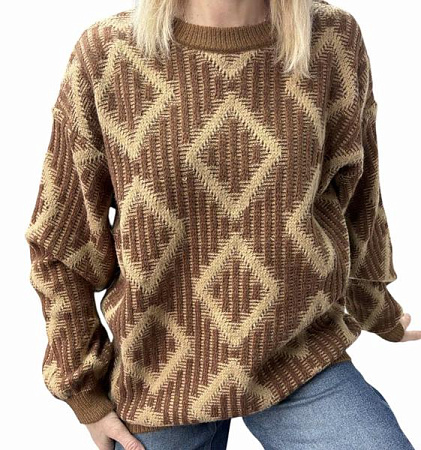 Свитер Elena&Vika 25408 brown - делук