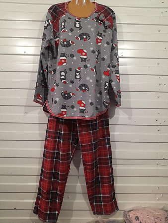Пижама Akvarel A163 grey-red - делук