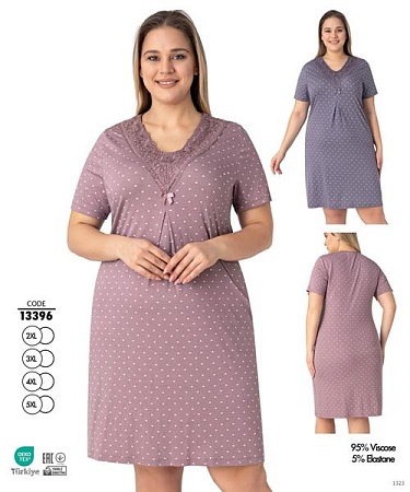 Ночнушка Cotpark 13396 d.pink - делук
