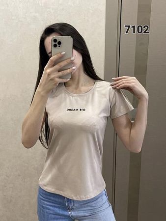 Футболка Fsn 7102 beige - делук