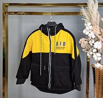 Куртка No Brand 2294 black-yellow - делук