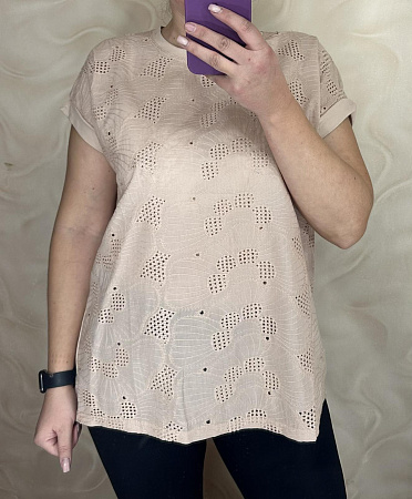 Футболка Levisha 26005 beige - делук