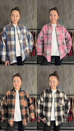 Рубашка Modnulya MD211 beige-d.grey - делук