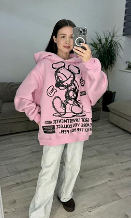 Худи S.Style 290 pink - делук