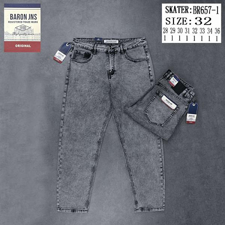 Джинсы God Baron BR657-1 grey - делук