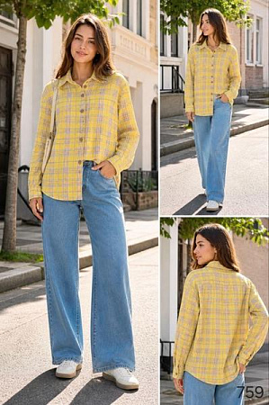 Рубашка Loren 759 yellow - делук