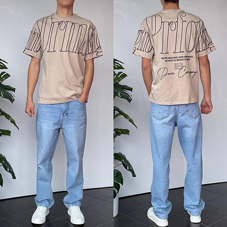 Футболка I8Denim 90573 beige - делук