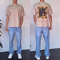 Футболка Three Black 2174 beige - делук
