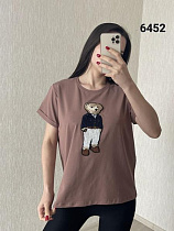 Футболка Fsn 6452 l.brown - делук