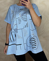 Футболка Levisha 26008 l.blue - делук