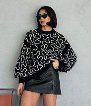 Свитер Lora LR836 black - делук