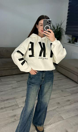 Худи S.Style 300 milk-black - делук