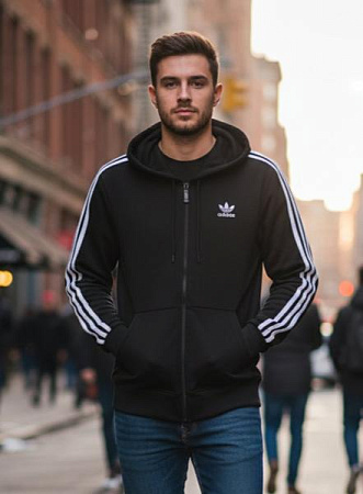 Кофта Спорт Delviago DL625 black - делук