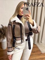 Дубленка Yafeier 577 beige - делук