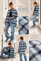 Рубашка Karolina KR852 l.blue - делук
