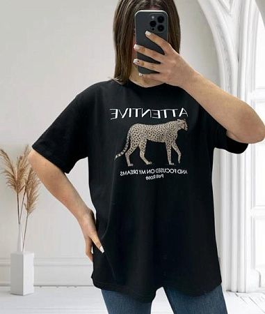 Футболка Levisha 25059 black - делук