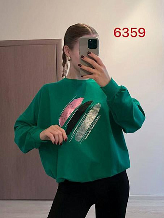 Свитер Fsn 6359 green - делук