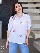 Блузка Jjf 106 white - делук