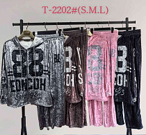 Костюм Спорт Saint Wish T2202 brown - делук