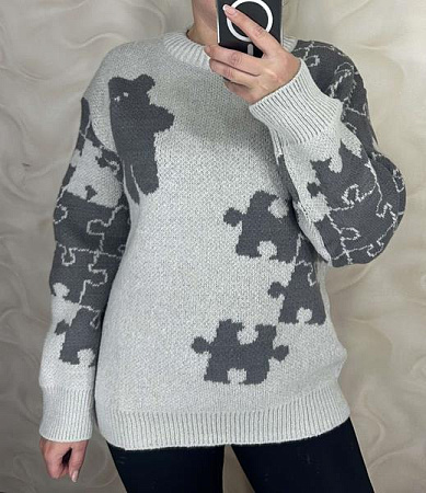 Свитер Levisha 25407 grey - делук