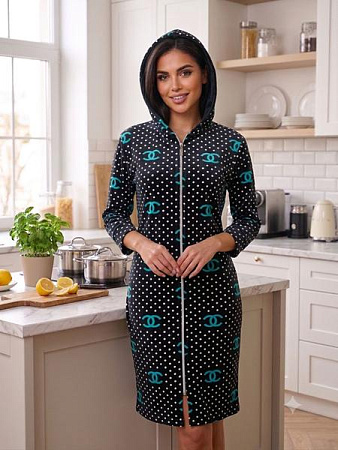 Халат Romeo Life RL1203 black - делук