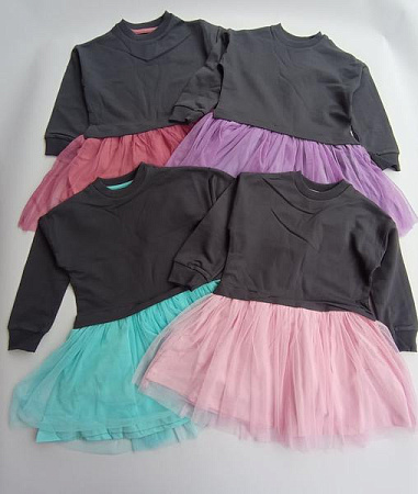 Платье Baykush 24347 d.grey-fuchsia - делук