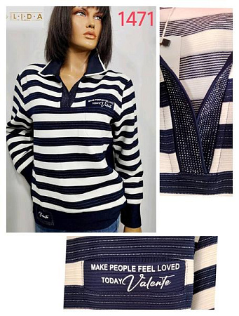 Свитер Lida 1471 navy-white - делук