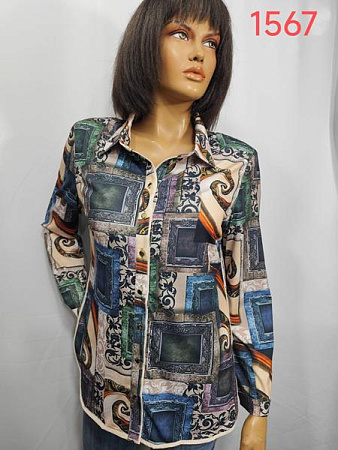 Рубашка Lida 1567 beige - делук