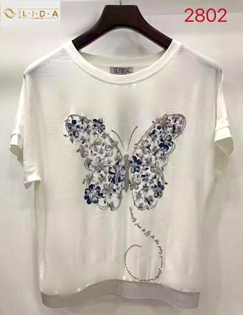Футболка Lida 2802 white - делук