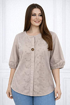 Рубашка Elena&Vika 26030 beige - делук