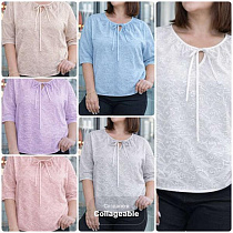 Блузка Elena&Vika 26029 white - делук