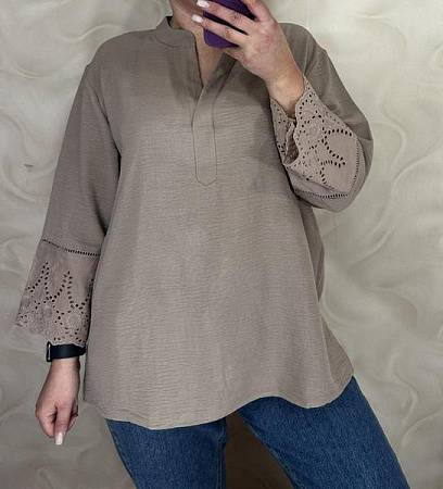 Блузка Levisha 26106 l.brown - делук