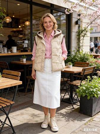 Жилетка Jacket MF306 beige - делук