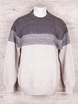 Свитер Ismail 45-1 grey-beige - делук