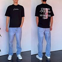 Футболка Three Black 2219 black - делук