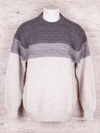 Свитер Ismail 45-1 grey-beige - делук