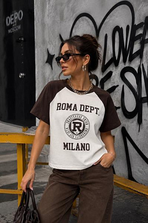 Футболка New Season F050 brown - делук