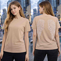 Футболка Karolina KR493 beige - делук